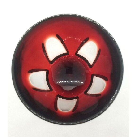 Gothic CRISTAL D'ARQUES-DURAND France Wine Water Goblet Ruby Clear Set of 6 - Picture 5 of 7